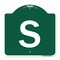Signmission Designer Series Sign-Sign W/ Letter S, Green & White Aluminum Sign, 18" x 18", GW-1818-22928 A-DES-GW-1818-22928 - alternate 1